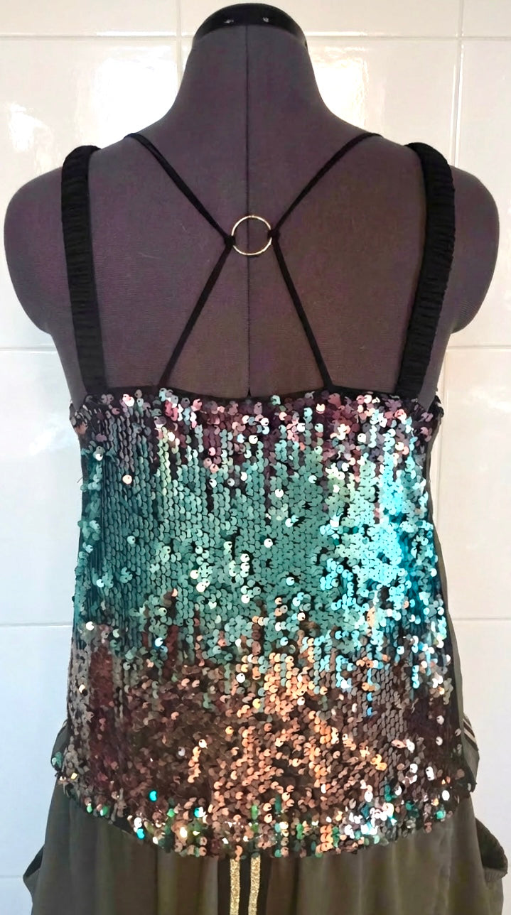 Adidas Reworked Sequin & Jersey Dress | Adjustable Length | Statement Sustainable Fashion
