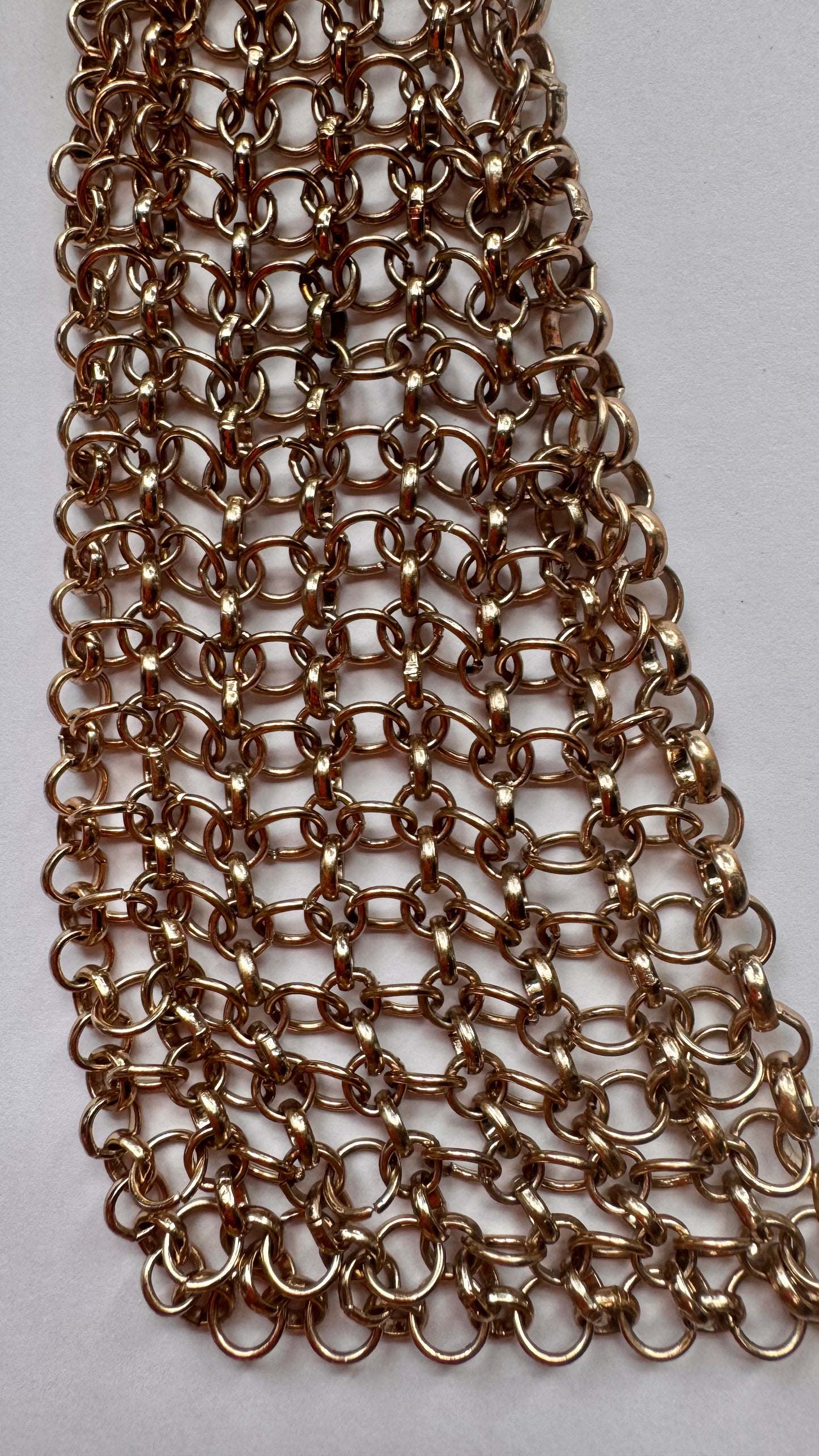 Chain mail collar and leather dickie bow