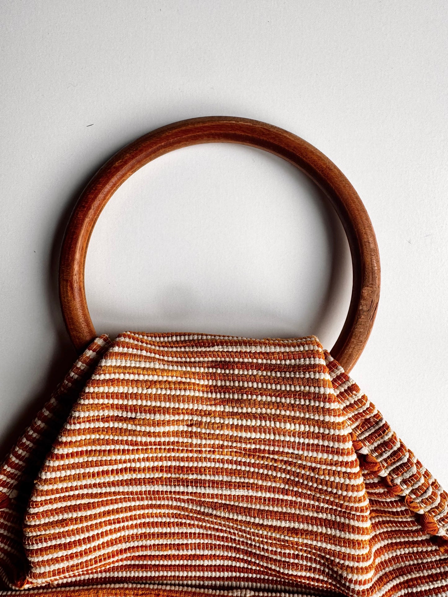 wooden handled shopper