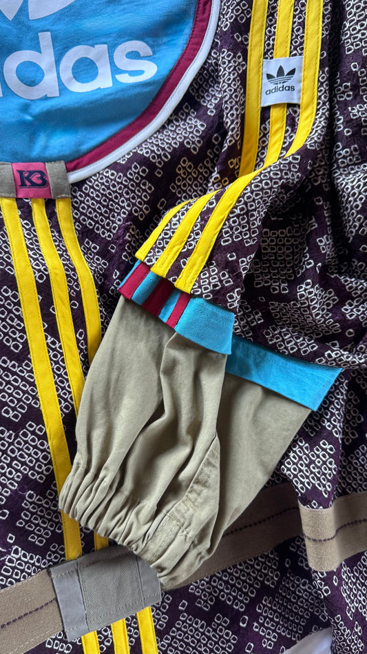 Adidas Reworked Cocoa Plum Textured Silk Kimono