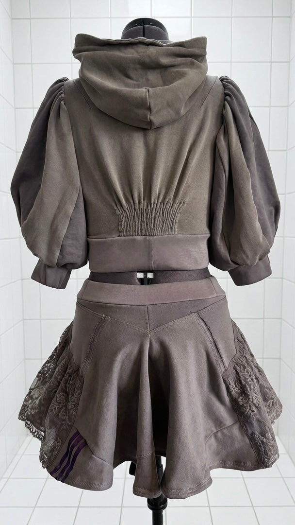 grey and purplw adidas co-ord