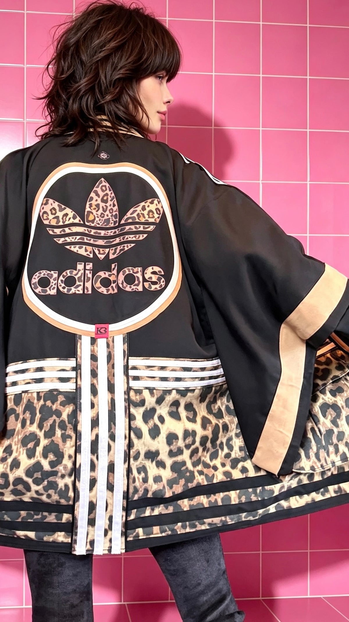 Black Leopard Cargo Haori Kimono