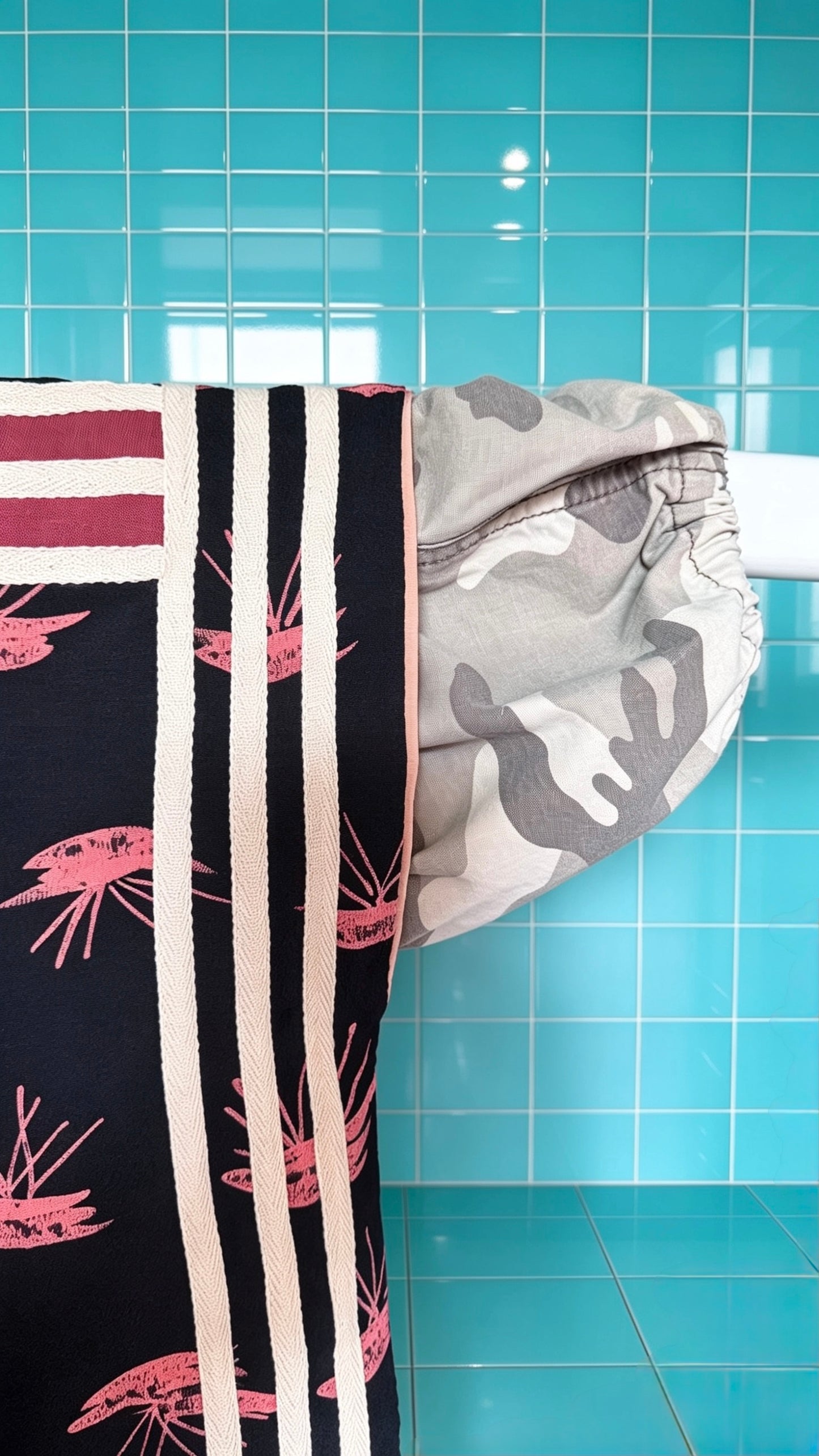 Adidas Reworked Longline Silk Kimono – Camo Pocket Detail