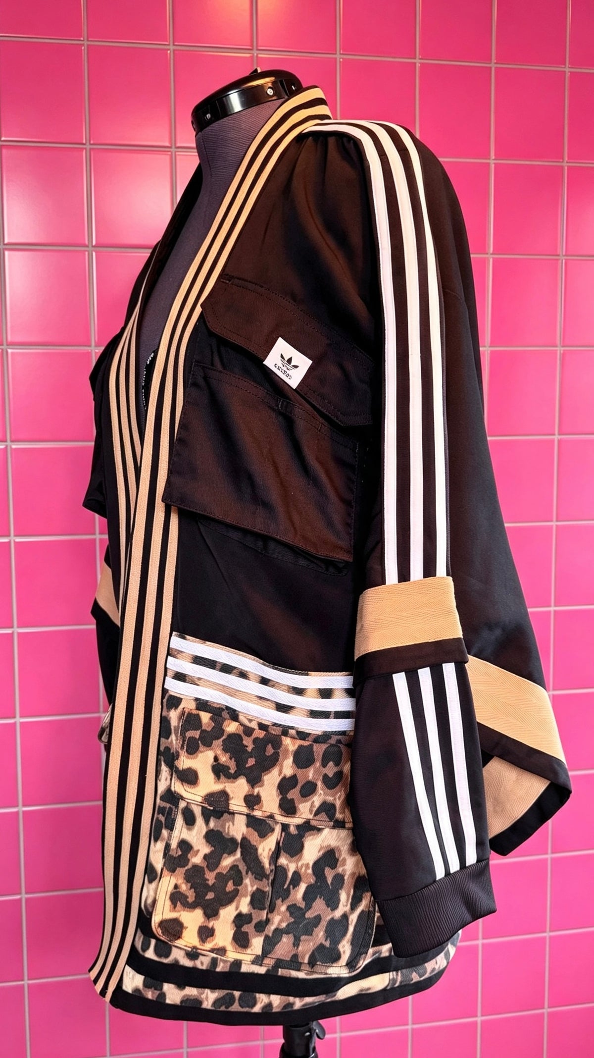 Black Leopard Cargo Haori Kimono