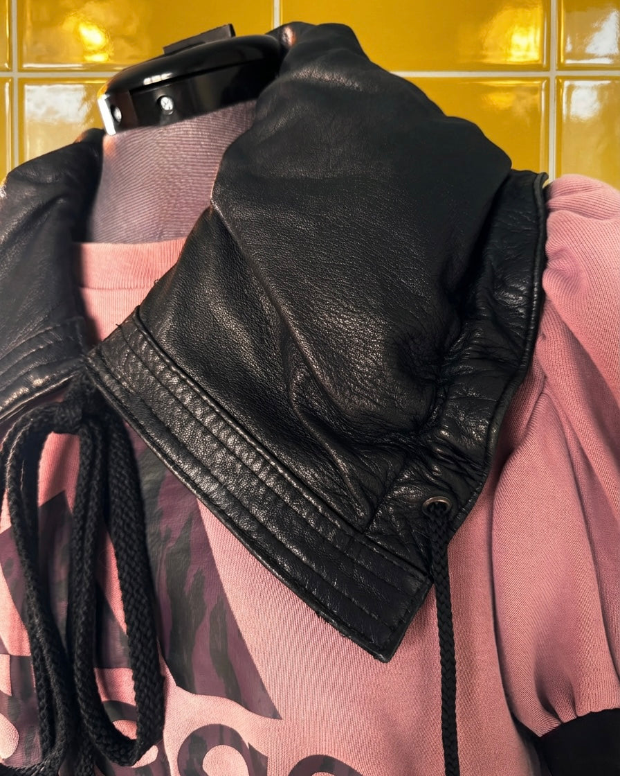 ADIDAS- Dusky Pink co-ordinate set with leather collar bag.