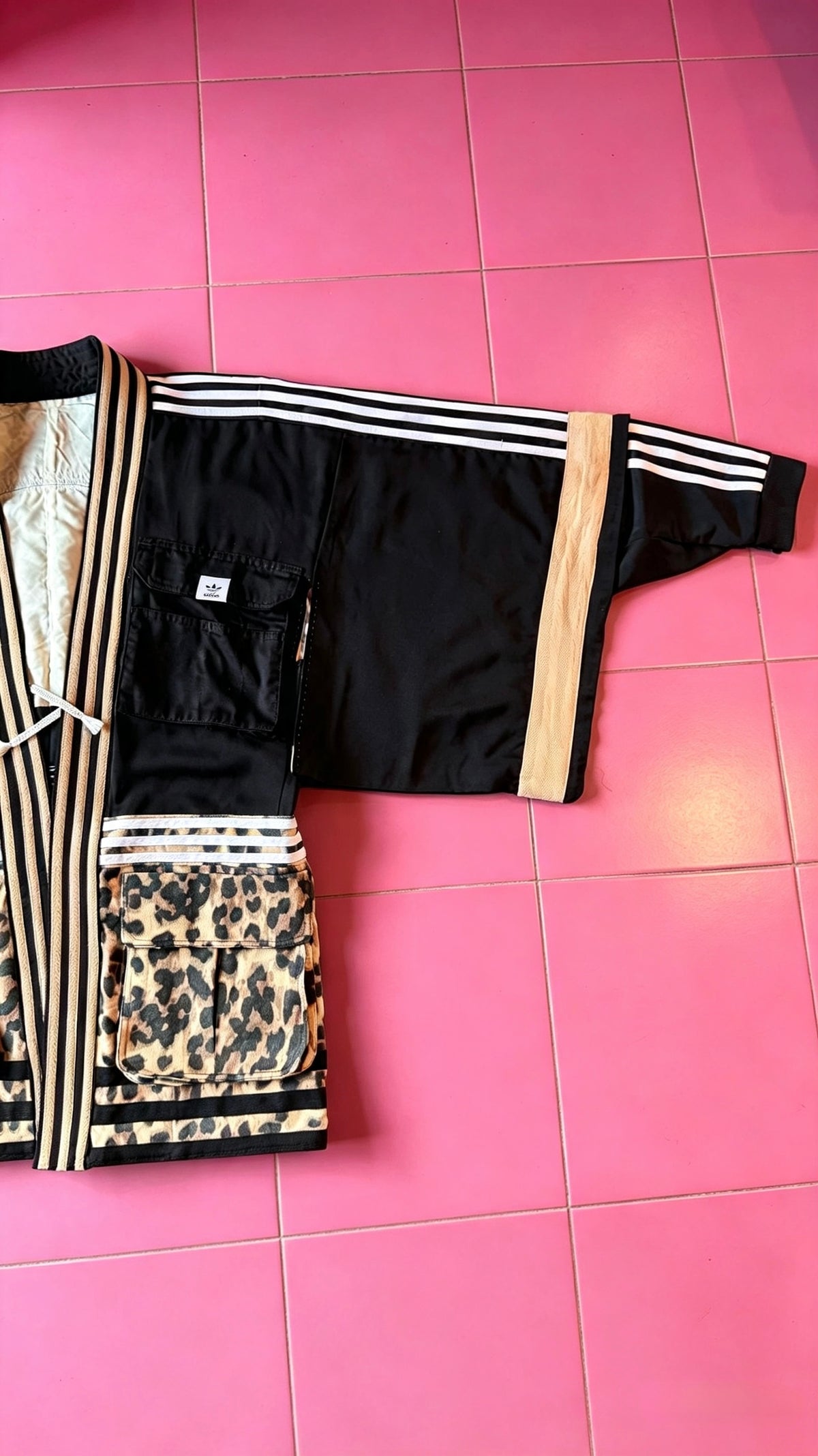 Black Leopard Cargo Haori Kimono