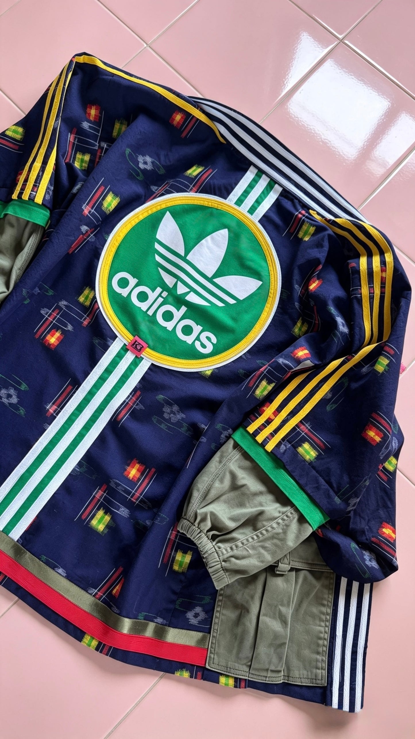 Adidas Reworked Navy Wool Blend Kimono