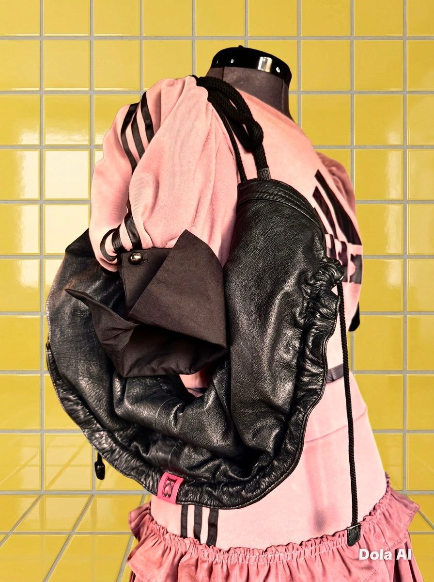 ADIDAS- Dusky Pink co-ordinate set with leather collar bag.