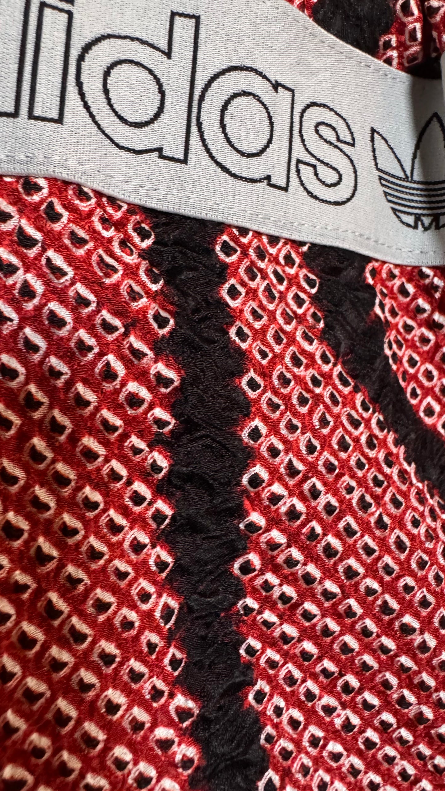 Red, Black &amp; Ivory Haori Kimono with Black Cargo Detailing