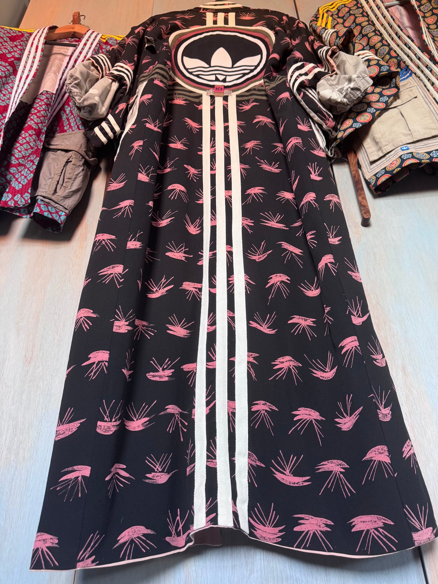 Adidas Reworked Longline Silk Kimono – Camo Pocket Detail