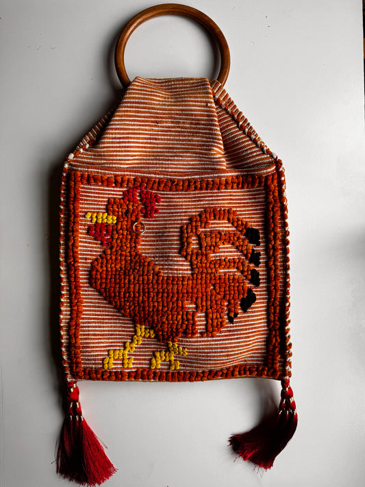 wooden handled shopper