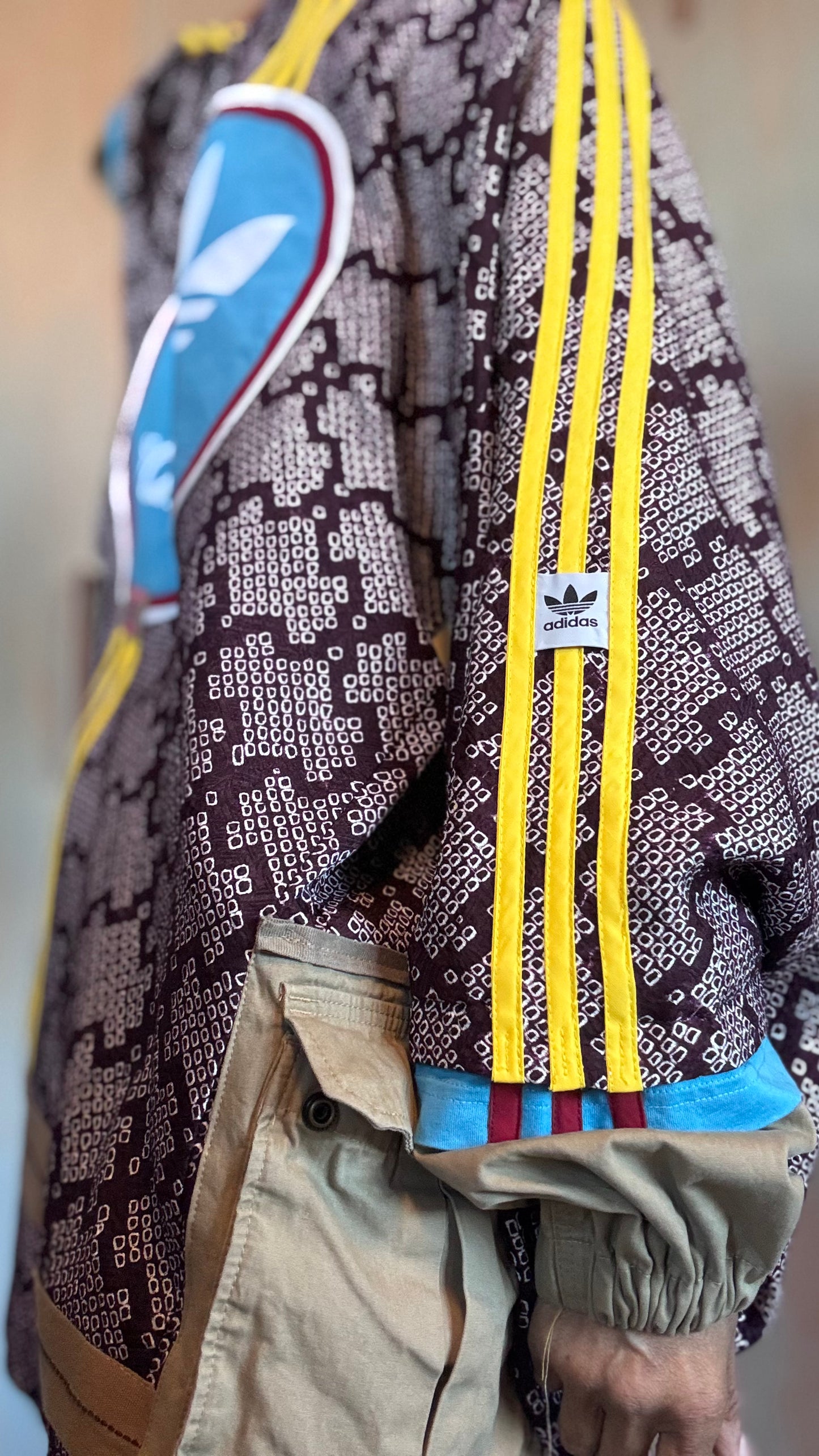 Adidas Reworked Cocoa Plum Textured Silk Kimono