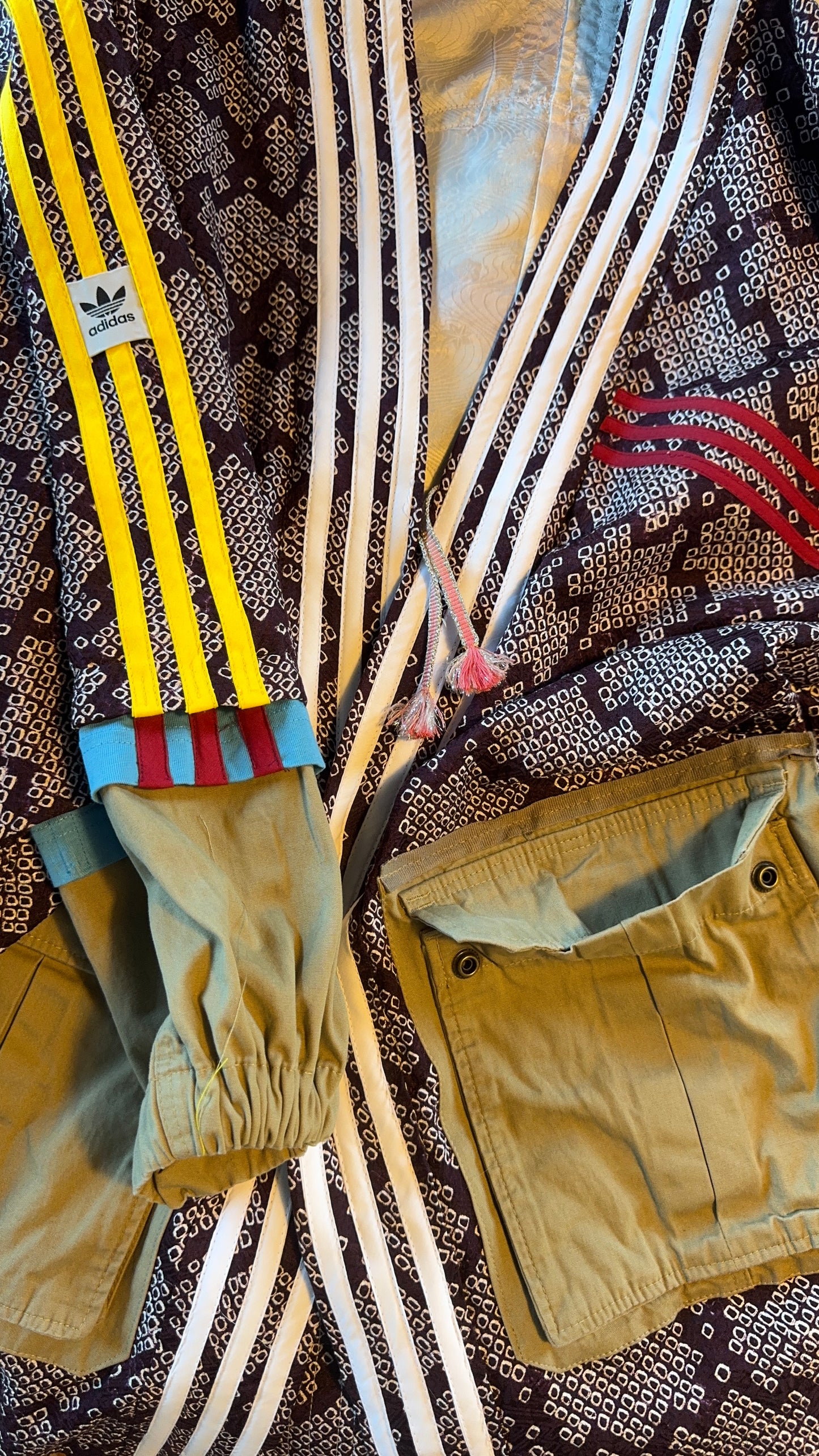 Adidas Reworked Cocoa Plum Textured Silk Kimono
