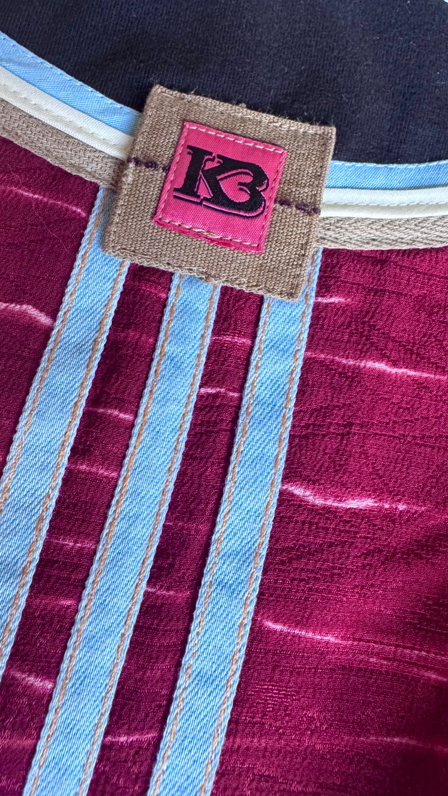 Deep Red Soft Washed Silk Kimono Cargo Jacket | Handmade Reworked Adidas Luxury Streetwear