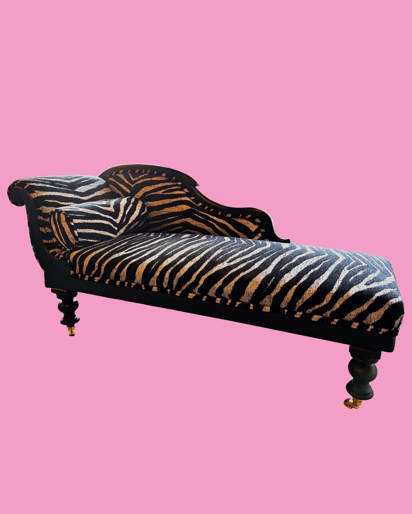 Chaise longue-Zebra velvet